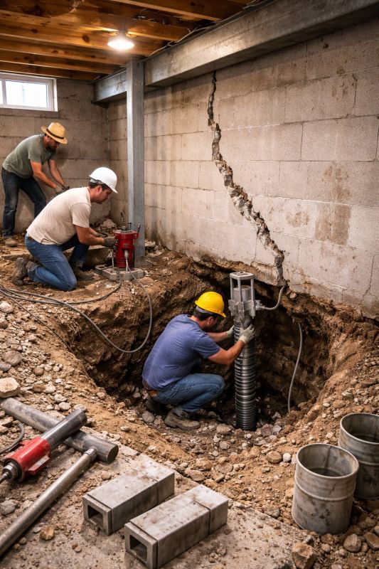 Foundation Pier Repair in Greenville, SC